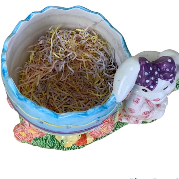 Ceramic chick Easter plantar vase or candy dish home decor - Picture 4 of 8